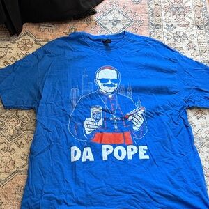 Pope Blue Graphic T-Shirt